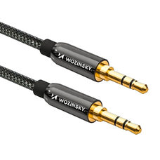 Wozinsky univerzális mini jack kábel 2x AUX kábel 1.5 m fekete