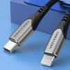 Vention TACHF USB-C 2.0 USB-C - Lightning kábel 3A 1m (Szürke) - 0. kép