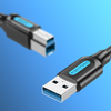 USB 3.0 A - B nyomtatókábel Vention COOBI 2A 3m Fekete PVC - 2. kép