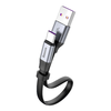 Baseus Simple lapos Type-C USB kábel SuperCharge 5A 40W Gyors Töltés 3.0 QC 3.0 23cm szürke (CATMBJ-BG1) - 0. kép