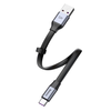 Baseus Simple lapos Type-C USB kábel SuperCharge 5A 40W Gyors Töltés 3.0 QC 3.0 23cm szürke (CATMBJ-BG1) - 2. kép