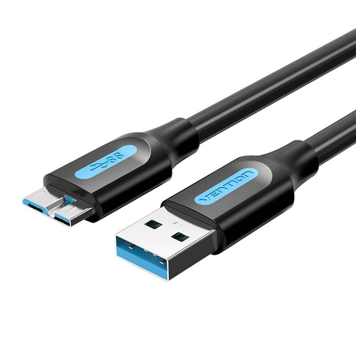 USB 3.0 A - Micro-B kábel Vention COPBF 2A 1m Fekete PVC