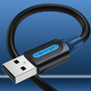 USB 2.0 kábel Vention COJBH 2A 2m Fekete PVC - 1. kép