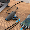 USB 3.0 4-Port Hub és Tápegység Adapter Vention CHLBF 1m, Fekete - 0. kép