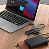 USB 3.0 4-Port Hub és Tápegység Adapter Vention CHLBF 1m, Fekete - 1. kép