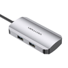 USB-C - USB-C Dokkoló Állomás, 3x USB3.0, PD 0,15m Vention TNDHB, szürke - 4. kép
