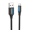 USB 2.0 A - Micro USB kábel Vention COLBC 3A 0,25m fekete - 1. kép