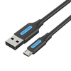 USB 2.0 A - Micro USB kábel Vention COLBC 3A 0,25m fekete - 3. kép