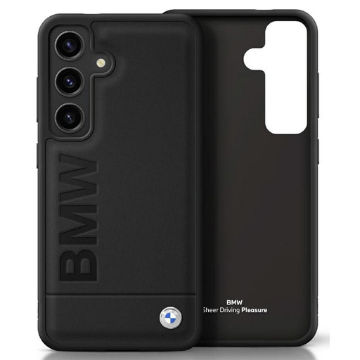 BMW tok Samsung Galaxy S25 Plus BMHCS25MSLLBK (Sign Leather Hot Stamp Logo) fekete tok