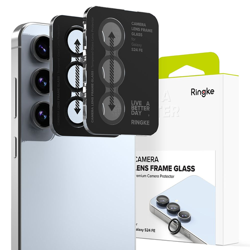 Ringke Kamera Keretvédő 2-pack Samsung Galaxy S24 FE fekete üvegfólia Ringke Kamera Keretvédő 2-pack Samsung Galaxy S24 FE fekete üvegfólia