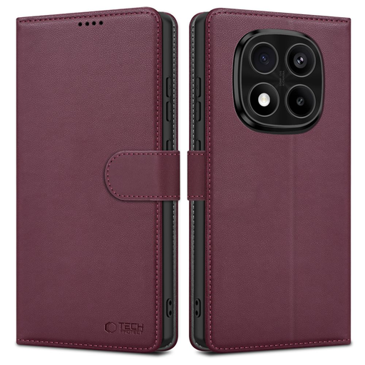 Tech-protect Wallet Xiaomi Redmi Note 14 Pro 5G / Pro+ Plus 5G / Poco X7 5G Sötétvörös tok