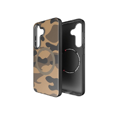 FORCELL F-PROTECT Levels Dual Layer 4D technológiával, katonai törésteszt kompatibilis MagSafe-fel a SAMSUNG S25-höz sivatagi terepmintás tok