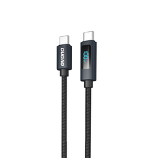 Dudao L7C USB-C - USB-C 100W kábel LED kijelzővel 1m - Fekete