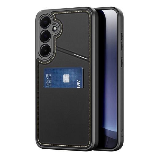 Dux Ducis Rafi II tok Samsung Galaxy S25 tok állvánnyal és pénztárcával - Fekete Dux Ducis Rafi II tok Samsung Galaxy S25 tok állvánnyal és pénztárcával - Fekete