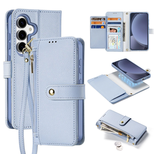 Dux Ducis Lawa bőrtok levehető mágneses pénztárcával Samsung Galaxy S25-höz - Kék tok Dux Ducis Lawa bőrtok levehető mágneses pénztárcával Samsung Galaxy S25-höz - Kék tok