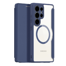 Dux Ducis Skin X Pro tok Samsung Galaxy S25 Ultra készülékhez MagSafe és pénztárcával - kék