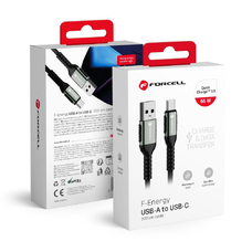 FORCELL F-ENERGY C256 kábel USB A - Type C QC3.0 3A 66W Cafule 2 m fekete