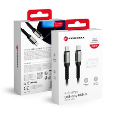 FORCELL F-ENERGY C263 kábel Type-C to Type-C QC4.0 PD 5A 240W Cafule 2 m fekete