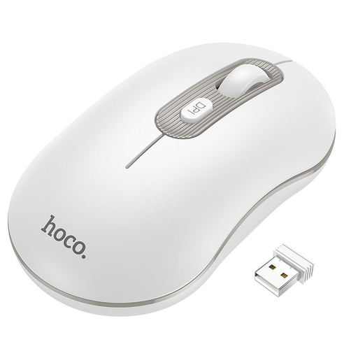 HOCO vezeték nélküli számítógépes egér 2,4G 1600 dpi GM21 fehér