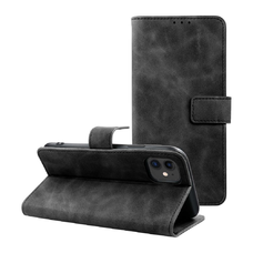TENDER fliptok iPhone 12 / 12 Pro fekete tok