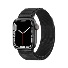 Szíj Alpesi acél csattal Apple Watch 38/40/41 mm - fekete