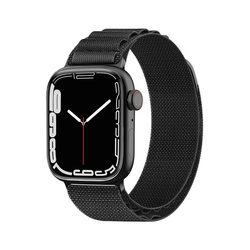 Szíj Alpesi acél csattal Apple Watch 38/40/41 mm - fekete