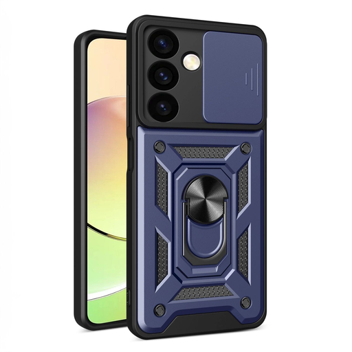 Hybrid Armor Camshield páncélozott tok kamera fedéllel Samsung Galaxy S24-hez - kék Hybrid Armor Camshield páncélozott tok kamera fedéllel Samsung Galaxy S24-hez - kék