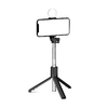 Selfie stick WH1YXS teleszkópos tripod 1m kerek lámpával és telefontartóval - fekete - 2. kép