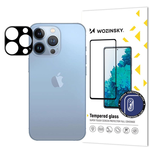 9H edzett üveg iPhone 15 Pro Max Wozinsky Teljes Kameravédő üveg - fekete üvegfólia 9H edzett üveg iPhone 15 Pro Max Wozinsky Teljes Kameravédő üveg - fekete üvegfólia