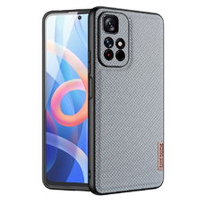 Dux Ducis Fino tok nylon anyaggal borítva Poco M4 Pro 5G kék tok