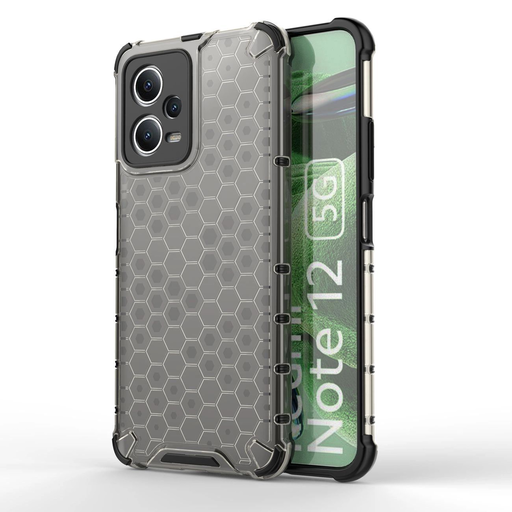 Xiaomi Redmi Note 12 5G / Poco X5 5G Honeycomb páncélozott hibrid fekete tok Xiaomi Redmi Note 12 5G / Poco X5 5G Honeycomb páncélozott hibrid fekete tok