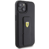 Ferrari Grip Stand Metal Logo tok iPhone 15 - fekete - 2. kép