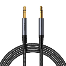 Joyroom sztereó audiokábel AUX 3.5 mm minijack 1,2 m fekete (SY-A08)