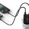 Choetech 2USB-A Portos Fali Töltő C0028 Digitális Kijelzővel - 1. kép