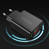 Choetech 2USB-A Portos Fali Töltő C0028 Digitális Kijelzővel - 3. kép