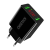 Choetech 2USB-A Portos Fali Töltő C0028 Digitális Kijelzővel - 4. kép