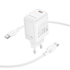 Borofone fali töltő BN26 Fuente - Type C - PD 20W Type C to Type C kábellel fehér - 1. kép