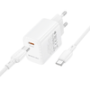 Borofone fali töltő BN26 Fuente - Type C - PD 20W Type C to Type C kábellel fehér - 4. kép