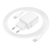 Borofone fali töltő BN29 Fuente - USB + Type C - QC 3.0 PD 30W Type C - Type C kábellel fehér - 4. kép