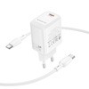 Borofone fali töltő BN28 Fuente - Type C - PD 30W Type C - Type C kábellel fehér - 1. kép