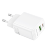 Borofone fali töltő BN27 Fuente - USB + Type C - QC 3.0 PD 20W fehér - 0. kép