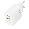 Borofone fali töltő BN27 Fuente - USB + Type C - QC 3.0 PD 20W fehér - 1. kép