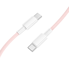 Borofone Kábel BX117 Source - Type C to Type C - PD 60W 3A 1 méter rózsaszín