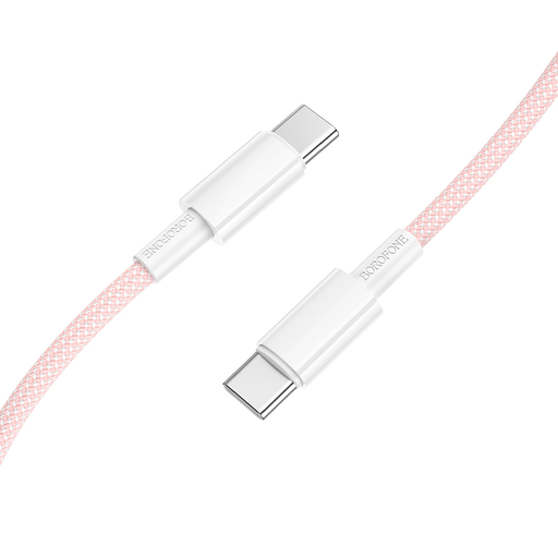 Borofone Kábel BX117 Source - Type C to Type C - PD 60W 3A 1 méter rózsaszín