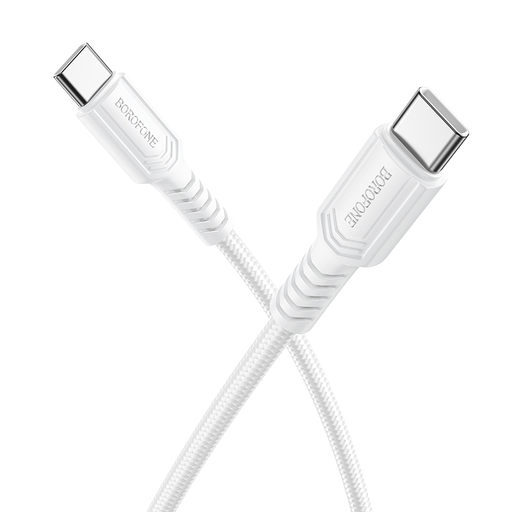 Borofone kábel BX116 Certain - Type C na Type C - PD 60W 3A 1 meter biela