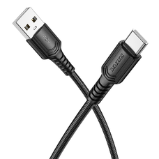 Borofone BX116 Certain kábel - USB to Type C - 3A 1 méter fekete