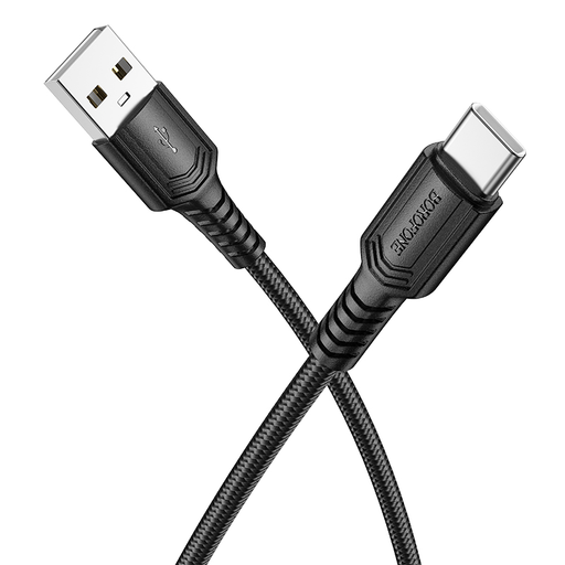 Borofone BX116 Certain kábel - USB to Type C - 3A 1 méter fekete