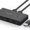 UGREEN 30768B Kapcsolódoboz, USB 3.0 (fekete), adapter - 0. kép