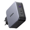 Ugreen Nexode 140W C289, GaN, 2x USB-C, USB hálózati töltő (fekete) + USB-C 2m kábel - 4. kép