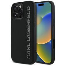 KARL LAGERFELD tok IPHONE 16 KLHCP16SRBKGVCK (3D Gumírozott Hosszúkás Csillámos) fekete tok